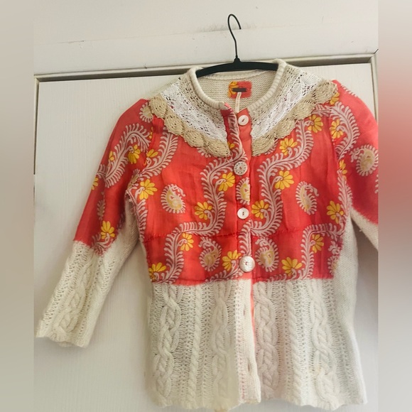 VTG Y2K Free People Gilmore Girls Lane Kim Cottagecore Retro Famous Cardigan - Picture 3 of 13